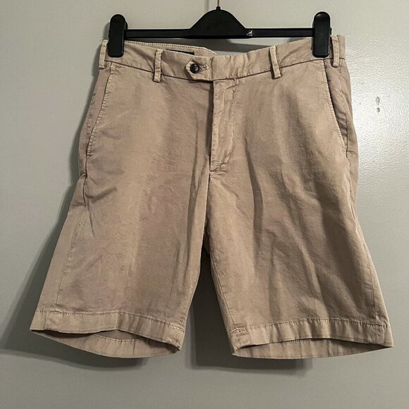 🏷️ NWT Peter Millar Men's Crown Crafted Garment Dyed Shorts Khaki Size 32